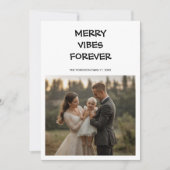 Floral Family Christmas Card, Merry Vibes Forever, シーズンカード (正面)