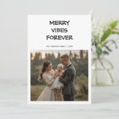 Floral Family Christmas Card, Merry Vibes Forever, シーズンカード (スタンド正面)