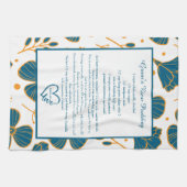 Floral Family Recipe Keepsake Custom  キッチンタオル (横)