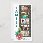 Floral Family Reunion Filmstrip Save the Date  (正面)