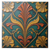 Floral Fanfare on Emerald タイル (正面)