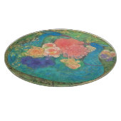 Floral Fantasia: Peacocks in Bloom カッティングボード (角)