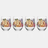 Floral Fantasy   ステムなしワイングラス (正面)