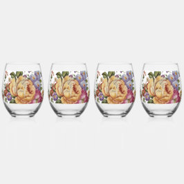 Floral Fantasy   ステムなしワイングラス