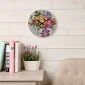 Floral Fantasy  ラージ壁時計