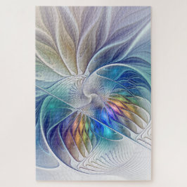 Floral Fantasy, Colorful Abstract Fractal Flower ジグソーパズル