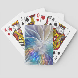 Floral Fantasy, Colorful Abstract Fractal Flower トランプ
