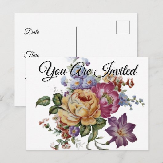 Floral Fantasy  Invitation Postcard インビテーションポストカード (正面/裏面)