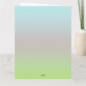 Floral Fantasy Lilac Flowers Green Shapes Fractal サンキューカード (裏面)