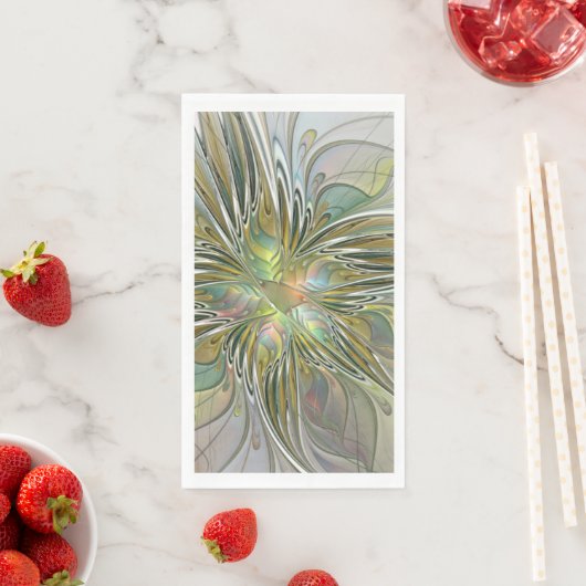 Floral Fantasy Modern Fractal Art Flower With Gold (インサイチュ)