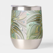 Floral Fantasy Modern Fractal Art Flower With Gold (右面)