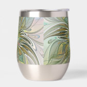 Floral Fantasy Modern Fractal Art Flower With Gold (左面)