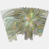 Floral Fantasy Modern Fractal Art Flower With Gold フェイバーボックス (見開き)