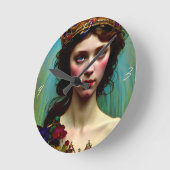 Floral Fantasy Princess Round Clock ラウンド壁時計 (傾斜)