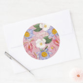 Floral Favor Sticker ラウンドシール (封筒)