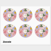 Floral Favor Sticker ラウンドシール (シート)