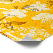 Floral Fawn & Little Bird Art Poster ポスター (角)