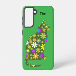 Floral Feline Samsung Galaxy Case S21ケース