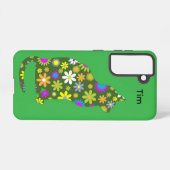 Floral Feline Samsung Galaxy Case Galaxyケース (裏面横)