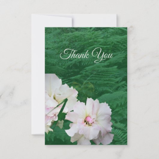 Floral Fern and Gardenia  Thank You Card サンキューカード (正面)