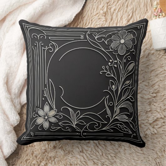 Floral Filigree Frame クッション (ブランケット)