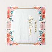 Floral First Communion Girly Backdrop タペストリー (正面(横))