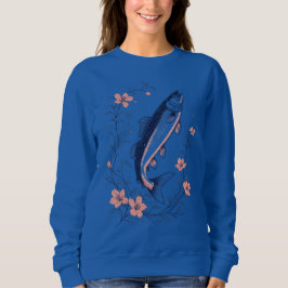 Floral Fish Art – Women’s Sweatshirt スウェットシャツ