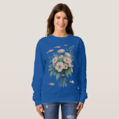 Floral Fish Bouquet – Women’s Sweatshirt スウェットシャツ (正面フル)
