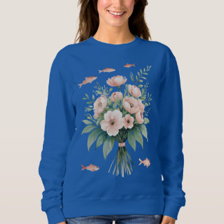 Floral Fish Bouquet – Women’s Sweatshirt スウェットシャツ