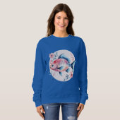 Floral Fish Circle – Women’s Sweatshirt スウェットシャツ (正面フル)