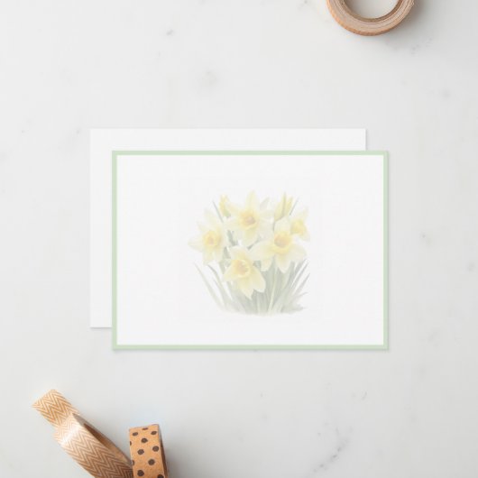 Floral Flat Note Card ノートカード (正面/裏面インサイチュ)