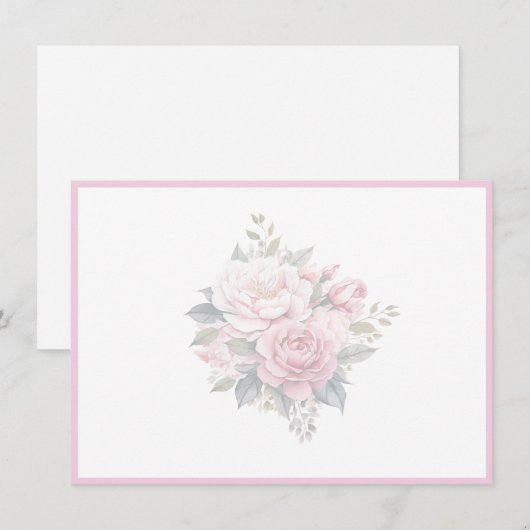 Floral Flat Note Card ノートカード (正面/裏面)