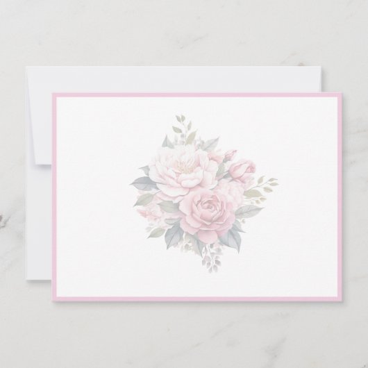 Floral Flat Note Card ノートカード (正面)