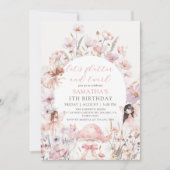 Floral Flutter and Twirl Fairy Birthday Invitation 招待状 (正面)