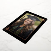 Floral Foil Photo Graduation Celebration Invite 箔招待状 (回転した状態)