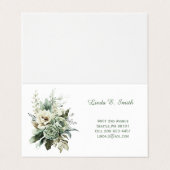 Floral Folded Calling Card 名刺 (外部フラット)