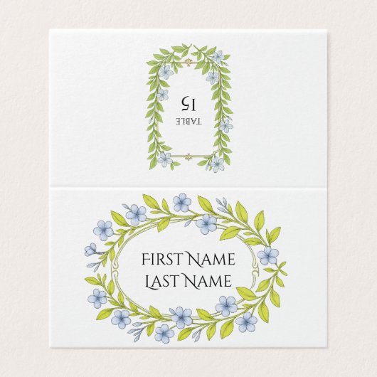 Floral Folded Card for party table (外部フラット)