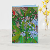 Floral Folded Greeting Card カード (黄色い花)
