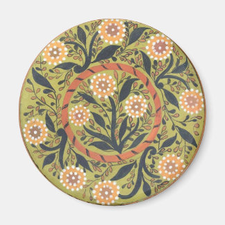 Floral Folk Art Painting マグネット