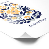 Floral Folk Wall Art Print, Scandinavian Botanical フォトプリント (角)