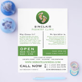 Floral Footprints, 足科クリニック, 足科医 チラシ (シングル)