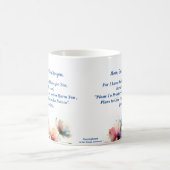  Floral For I know/ Jeremiah 29:11  Personalize コーヒーマグカップ (中央)