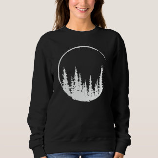 Floral Forest Circle Tree Loving Forest Tree スウェットシャツ