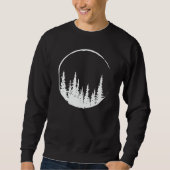 Floral Forest Circle Tree Loving Forest Tree スウェットシャツ (正面)
