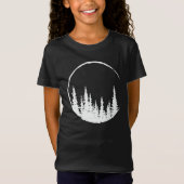 Floral Forest Circle Tree Loving Forest Tree Tシャツ (正面)