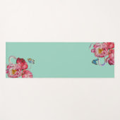 Floral Fortune Yoga Mat – Peony & Serpent Harmony ヨガマット (正面(横))