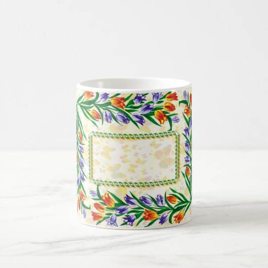 floral frame コーヒーマグカップ (中央)