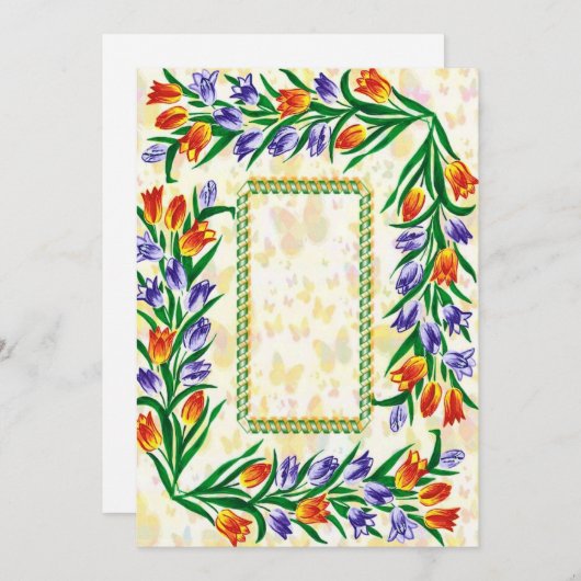 floral frame シーズンカード (正面/裏面)