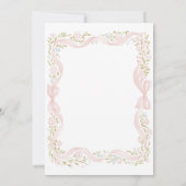 floral frame First Holy Communion 招待状 (裏面)