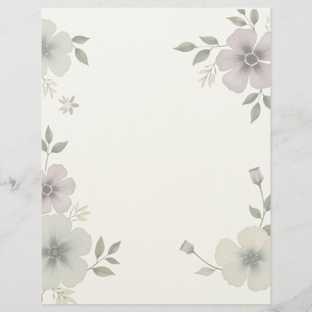 Floral Frame Letterhead レターヘッド (正面)